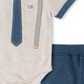 Calvin Klein Baby Boy's 2 Pc Necktie & Suspender Bodysuit & Jogger Pants Set Gray  Size 3-6M