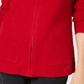 Karen Scott Women's Textu Zip Front Cardigan Red Size S