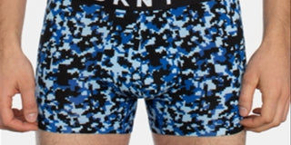 DKNY Men's Printed Modal Boxer Briefs Blue Size Medium