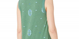 Lucky Brand Women's Printed Aztec Tank Green Size XS