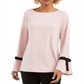 Charter Club Women's Tie Sleeve Crepe Top Pink Size XX-Large