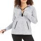 Ideology Women's Quarter Zip Hoodie Sweater Gray Size -S