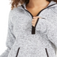 Ideology Women's Quarter Zip Hoodie Sweater Gray Size -S