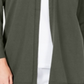 Karen Scott Women's Open Front Button Cuffed Cardigan Green Size -XL