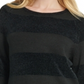 DKNY Women's Striped Sweater Black Size Large