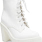 Madden Girl Women's Archie Lug Booties White Size 7 M