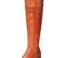 INC International Concepts Women's Karmenn Leather Tall Over the Knee Boots Brown Size 6.5 M