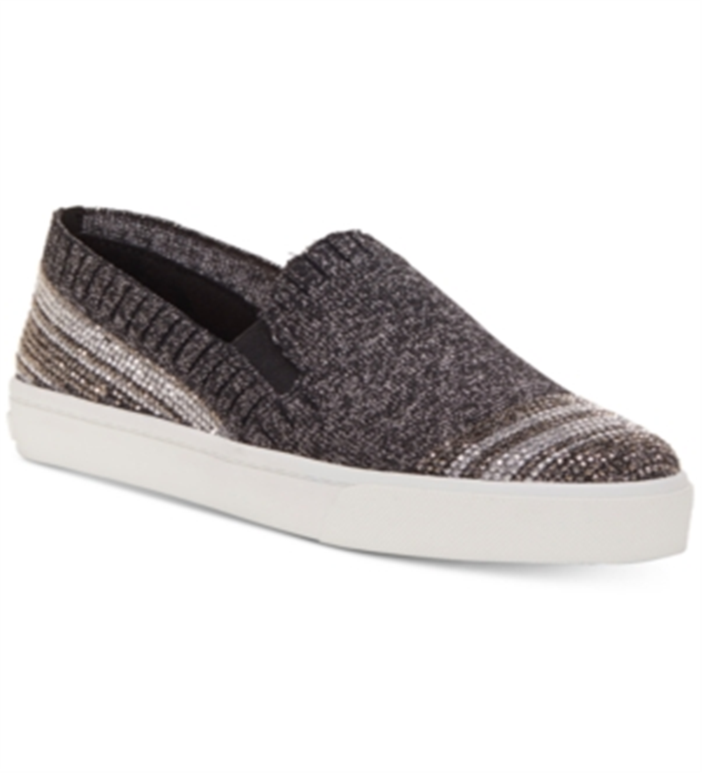 INC International Concepts Women's Sammee Metallic Embellished Fashion Sneakers Black Size -9 M