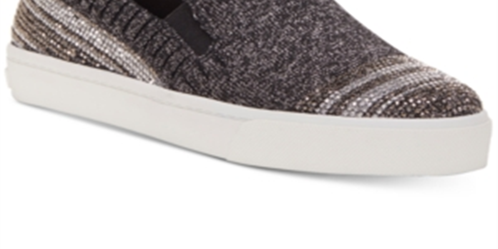 INC International Concepts Women's Sammee Metallic Embellished Fashion Sneakers Black Size -9 M