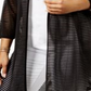 Alfani Women's Plus Illusion-Stripe Cardigan Black Size 0X