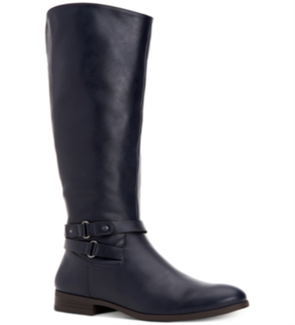 Style & CoWomen's Kindell Closed Toe Mid Calf Fashion Boots Blue Size 7 M