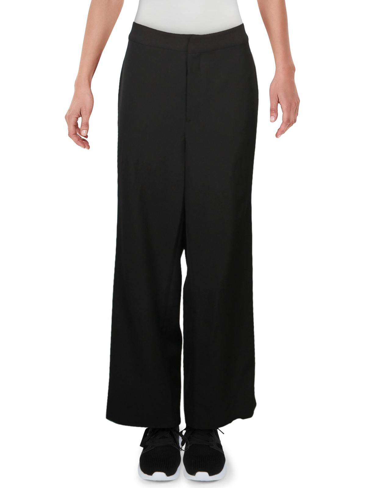 Rachel Roy Women's Mid Rise Wide Leg Track Pants Black Size Petite Small