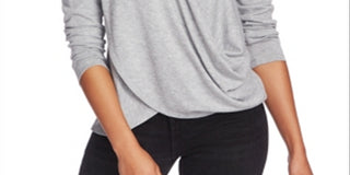 1.STATE Women's Cozy Knit Top Gray