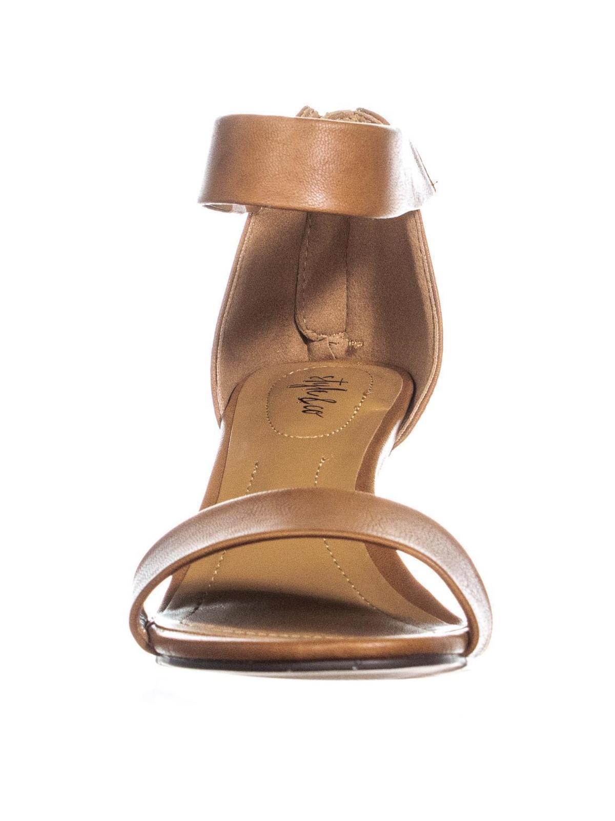 Style & Co Women's Paycee Two-Piece Dress Sandals Brown Size 8 W