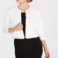 Calvin Klein Women's Faux Fur Shrug White Size Petite M