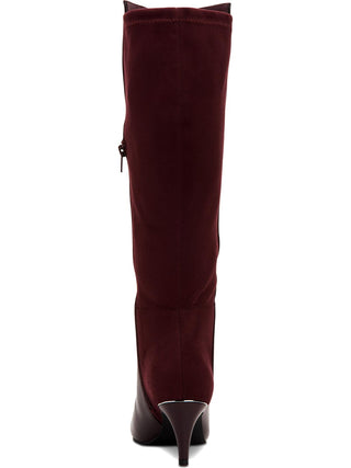 Alfani Women's Arch Support Cushioned Hakuu Almond Toe Kitten Heel Zip up Boots Red Size 7.5 M