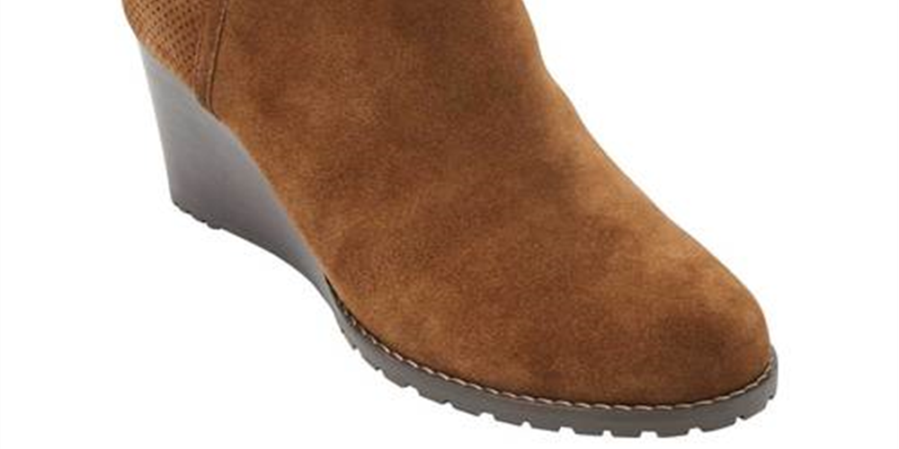Women S Rockport Hollis Vcut Bootie Tan Leather Brown Size 7.5 M