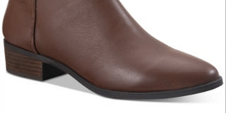 American Rag Women's Jolene Leather Almond Toe Ankle Fashion Boots Brown  Size 8 M