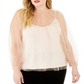 International Concepts Women's Sheer Tank Top Pink Size 2XL