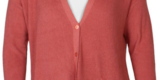 Eileen Fisher Women's Plus Linen Ribbed Cardigan Sweater Orange Size 1X