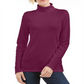 Karen Scott Women's Solid Long Sleeve Blouse Top Purple Size Petite Small