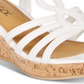 Sugar Little & Big Girl's Cork Wrapped Wedge Sandals White Size 12 M