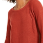 INC International Concepts Women's Patterned Long Sleeve Crew Neck T-Shirt Top Red Size Medium