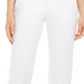 Charter Club Women's Button Cuff Tummy Control Capri Pants White Size 10