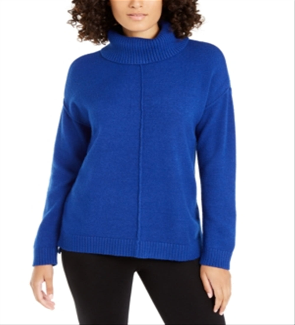 Adidas Women's Dropped Shoulder Turtleneck Blue Size X-Small