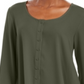Style & Co Women's Swing Blouse Green Size Medium