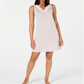 Charter Club Women's Super Soft Knit Lace Trim Chemise Nightgown Dress Pink Size M