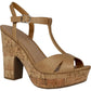 Sun + Stone Women's Jamie Platform Open Toe Heel Sandals Tan Size 9.5 M