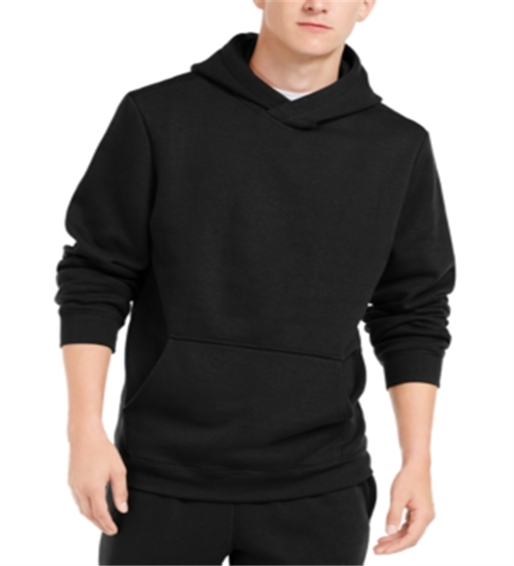 Ideology Men's Long Sleeve Crew Neck Draw String Fleece Lined Sweater Black Size Medium