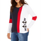 Tommy HilfigerWomen's Logo Side Colorblock T-Shirt White Size Medium