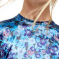 Free People Women's Heartland Velvet Floral Print MIDI Dress Blue Size Small