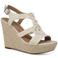 Sun + Stone Women's Esme Strappy Open Toe Wedges White Size 8 Medium