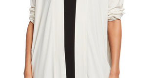 Eileen Fisher Women's Tencel Open Front Cardigan Top Brown Size Medium