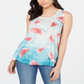 Style & Co Women's Graphic Print Swing Tank Top White Size X-Large