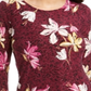 JM Collection Women's Printed Jacquard Top Purple Size Petite XL