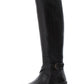 INC International Concepts Women's Fadora Boot Leather Round Toe Black