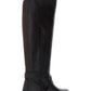 INC International Concepts Women's Fadora Boot Leather Round Toe Black