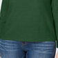 Karen Scott Women's Zippered Long Sleeve Crew Neck Sweater Green Size X-Small