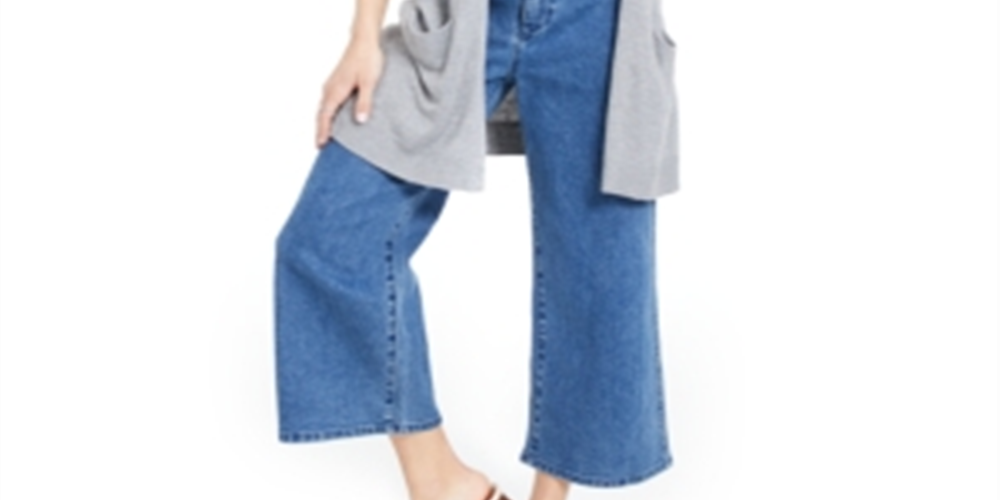 Maison Jules Women's Long Sleeve Open Cardigan Sweater Grey Size Medium