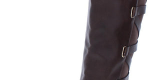 Thalia Sodi Women's Veronika Faux Leather Riding Boots Brown Size 5.5 M