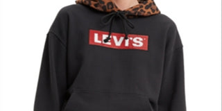 Levi's Women's Limited Unbasic Cotton Graphic Sport Hoodie Black Size X-Large