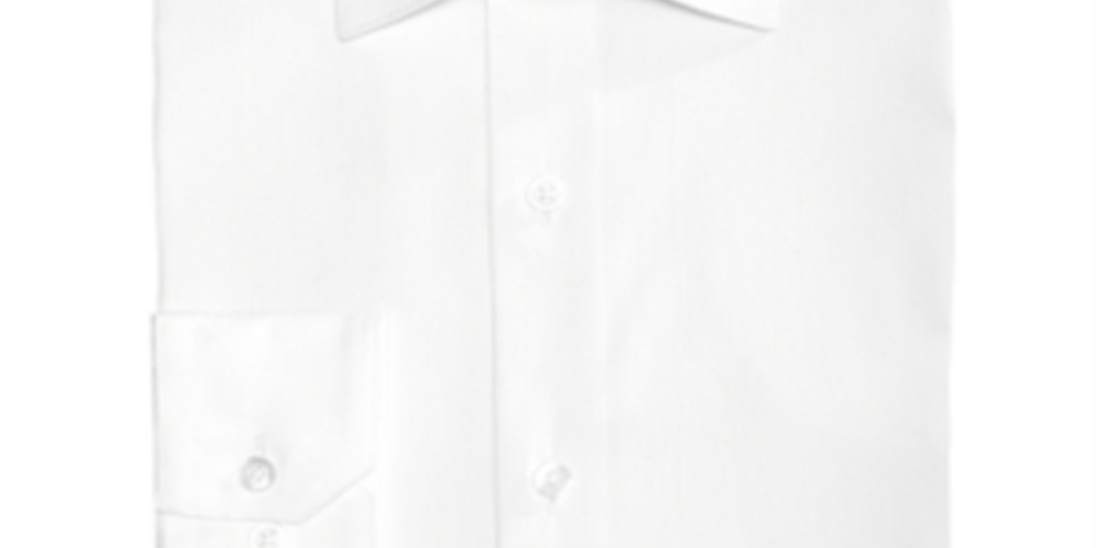Alfani Men's Big & Tall Bedford Collared Button Down Dress Shirt White Size 20X34-35