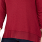 Style & Co Women's Solid Long Sleeve V Neck Top Red Size X-Large
