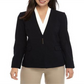 Calvin Klein Women's Collarless Single Snap Blazer Navy Size 16