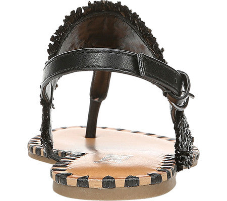Carlos By Carlos Santana Women's Jayne Thong Sandal Black Size 7.5 M