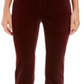 Charter Club Velveteen Tummy-Control Ankle Straight Jeans  - Deep Cherrywood Red Size 10